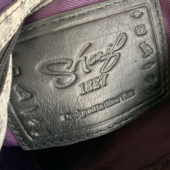 Y2K SHARIF Snakeskin reptile print LEATHER HOBO BAG Purse - Picture 2 of 14